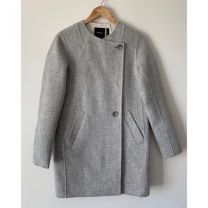 Theory Wool Cashmere Grey Coat NWT Size P